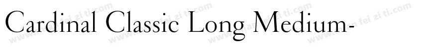 Cardinal Classic Long Medium字体转换